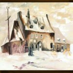 Floating frames ebony for canvas print – black wood floating frame